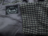 Vintage Maculette England Balmacaan Raglan Coat 40/42R Grey Check Wool Tweed