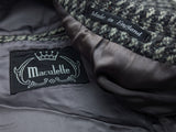 Vintage Maculette England Balmacaan Raglan Coat 40/42R Grey Check Wool Tweed