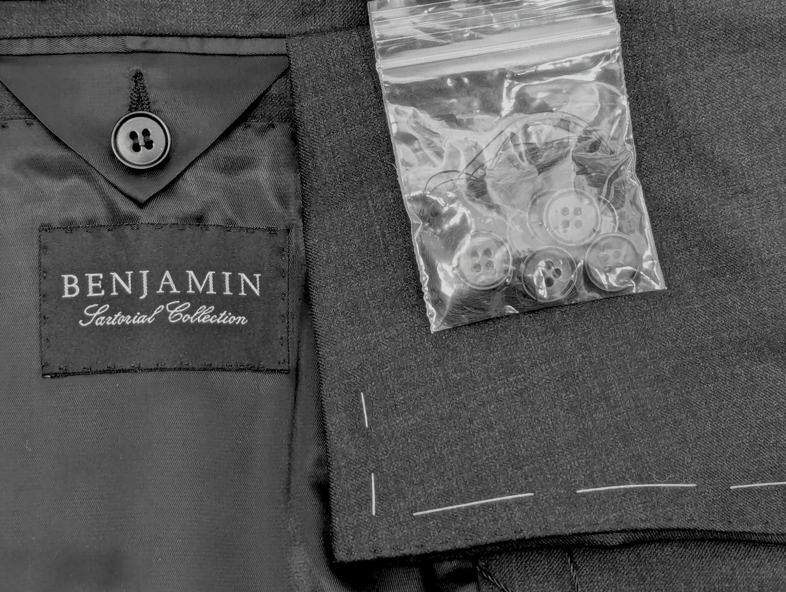 Benjamin Sartorial Suit Charcoal Grey 2-button Pitti Model