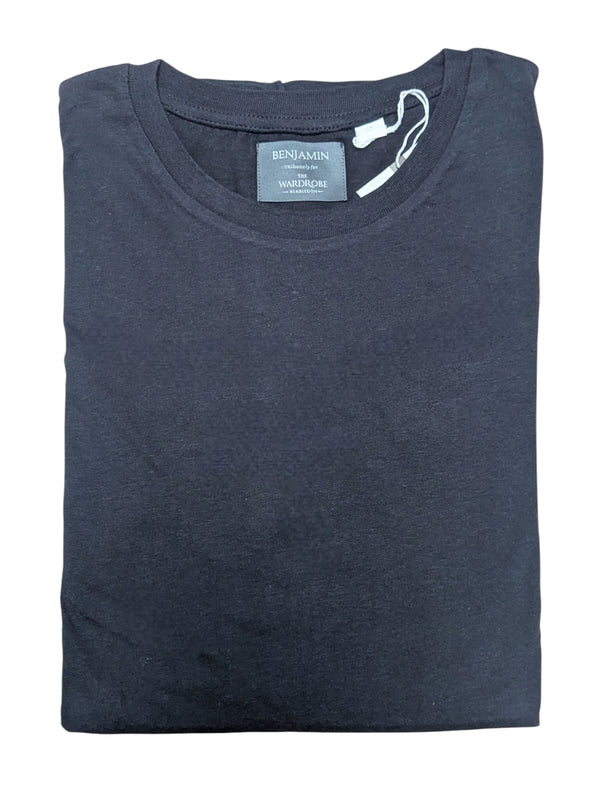 The Wardrobe Short Sleeve T-Shirt Navy Blue Organic Cotton