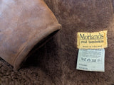 Vintage Morlands Leather British Shearling Coat M/40 Mid Brown