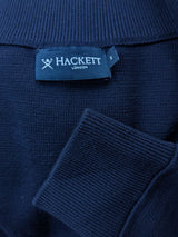 Hackett Hybrid Knit Jacket S Navy Blue Cotton/Polyester