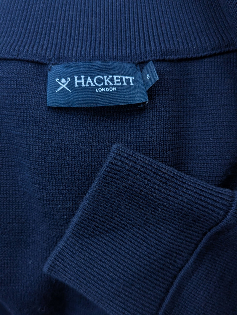 Hackett Hybrid Knit Jacket S Navy Blue Cotton/Polyester