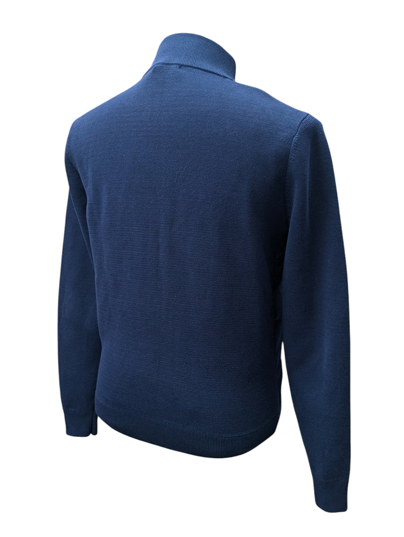 Hackett Hybrid Knit Jacket S Navy Blue Cotton/Polyester