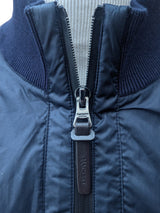 Hackett Hybrid Knit Jacket S Navy Blue Cotton/Polyester