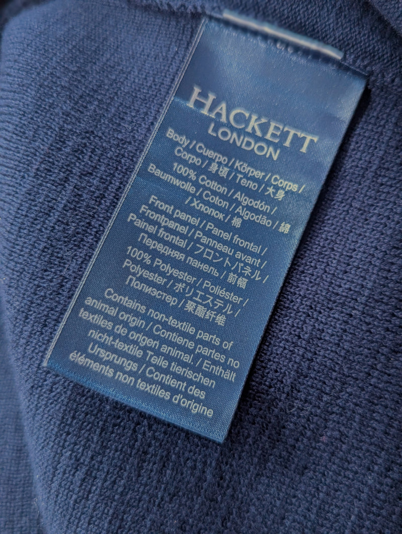 Hackett Hybrid Knit Jacket S Navy Blue Cotton/Polyester