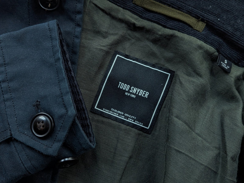 Todd Snyder Cruiser Jacket S Midnight Border English Waxed Cotton