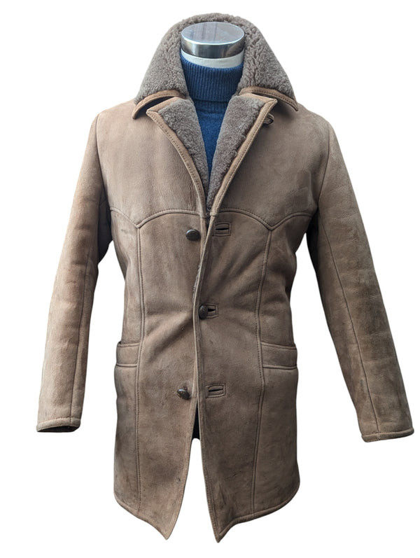 Vintage Langmore Royal Warrant Sheepskin Shearling Coat XS