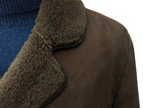 Vintage D.T. Bayliss & Son England Lamb Shearling Coat XL Brown DB