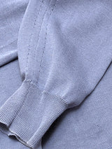 Avon Celli Polo Collar Sweater S/48 Pale Blue Cotton