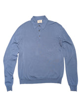 Avon Celli Polo Collar Sweater S/48 Pale Blue Cotton
