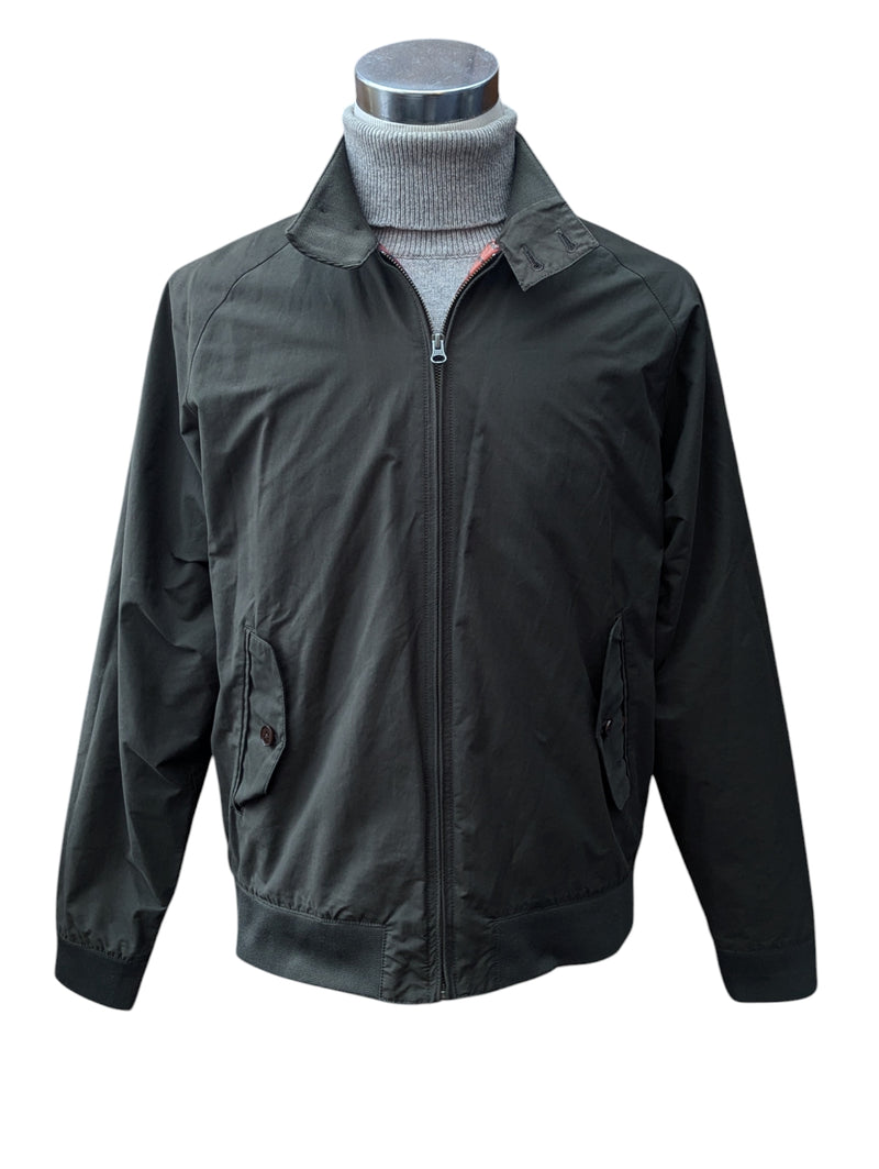 British Millerain Harrington Jacket L Olive Cotton Blend
