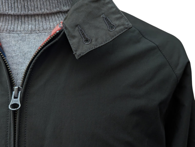 British Millerain Harrington Jacket L Olive Cotton Blend