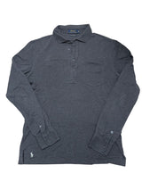 Ralph Lauren Long Sleeve Polo Shirt M Charcoal Cotton Pique