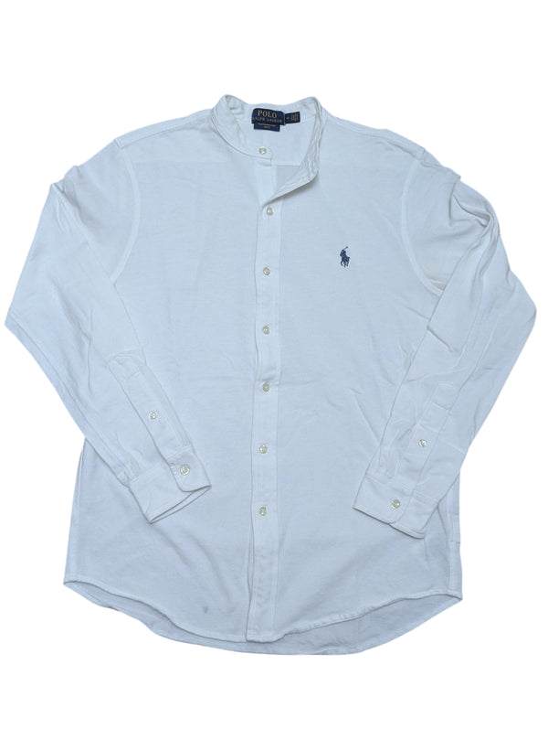 Ralph Lauren Long Sleeve Shirt M White Cotton Pique