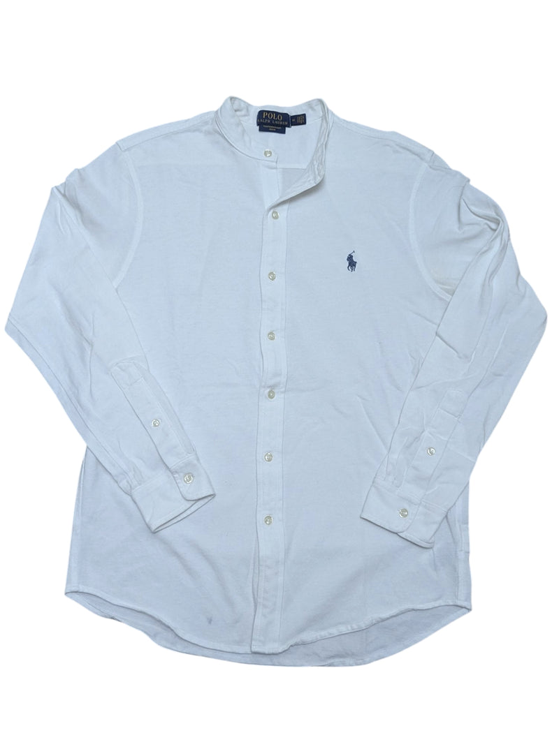 Ralph Lauren Long Sleeve Shirt M White Cotton Pique