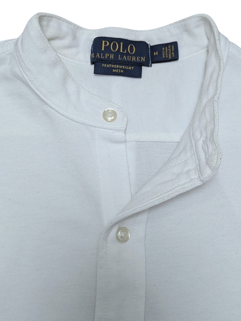 Ralph Lauren Long Sleeve Shirt M White Cotton Pique