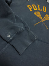 Ralph Lauren Hoodie Sweatshirt L Blue Vintage Lacrosse Cotton/Polyester