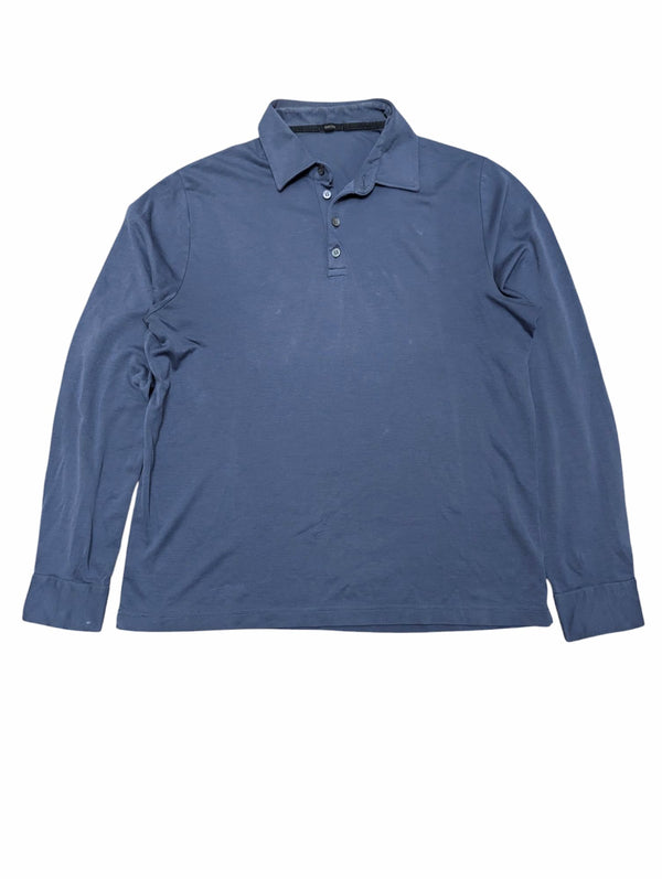 Zanone Long Sleeve Polo Shirt M/50 Pale Blue Cotton