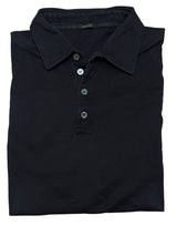 Zanone Long Sleeve Polo Shirt M/50 Navy Blue Cotton