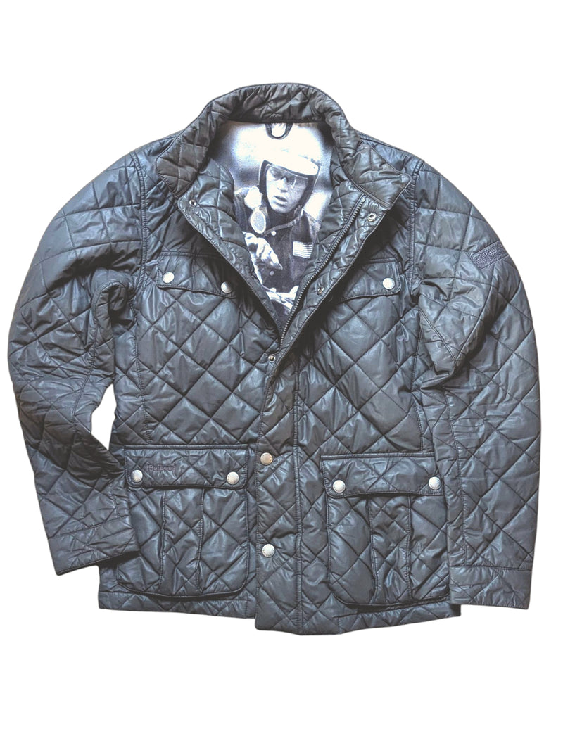 Barbour McQueen Jacket M Grey Polyester Special Edition