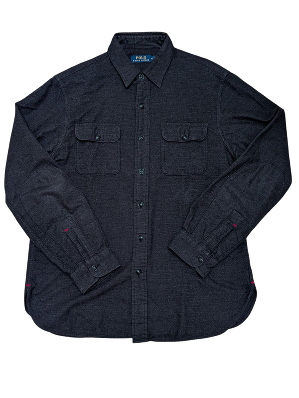 Ralph Lauren Flannel Over Shirt M Charcoal Cotton