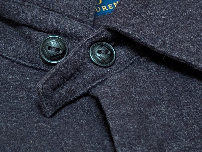 Ralph Lauren Flannel Over Shirt M Charcoal Cotton