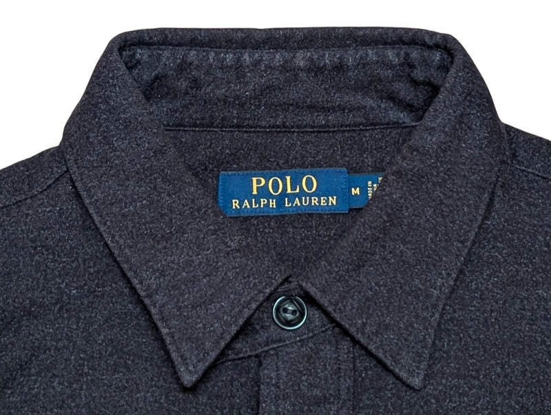 Ralph Lauren Flannel Over Shirt M Charcoal Cotton