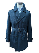 British Millerain DB Trench Coat XL Navy Cotton