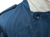 British Millerain DB Trench Coat XL Navy Cotton