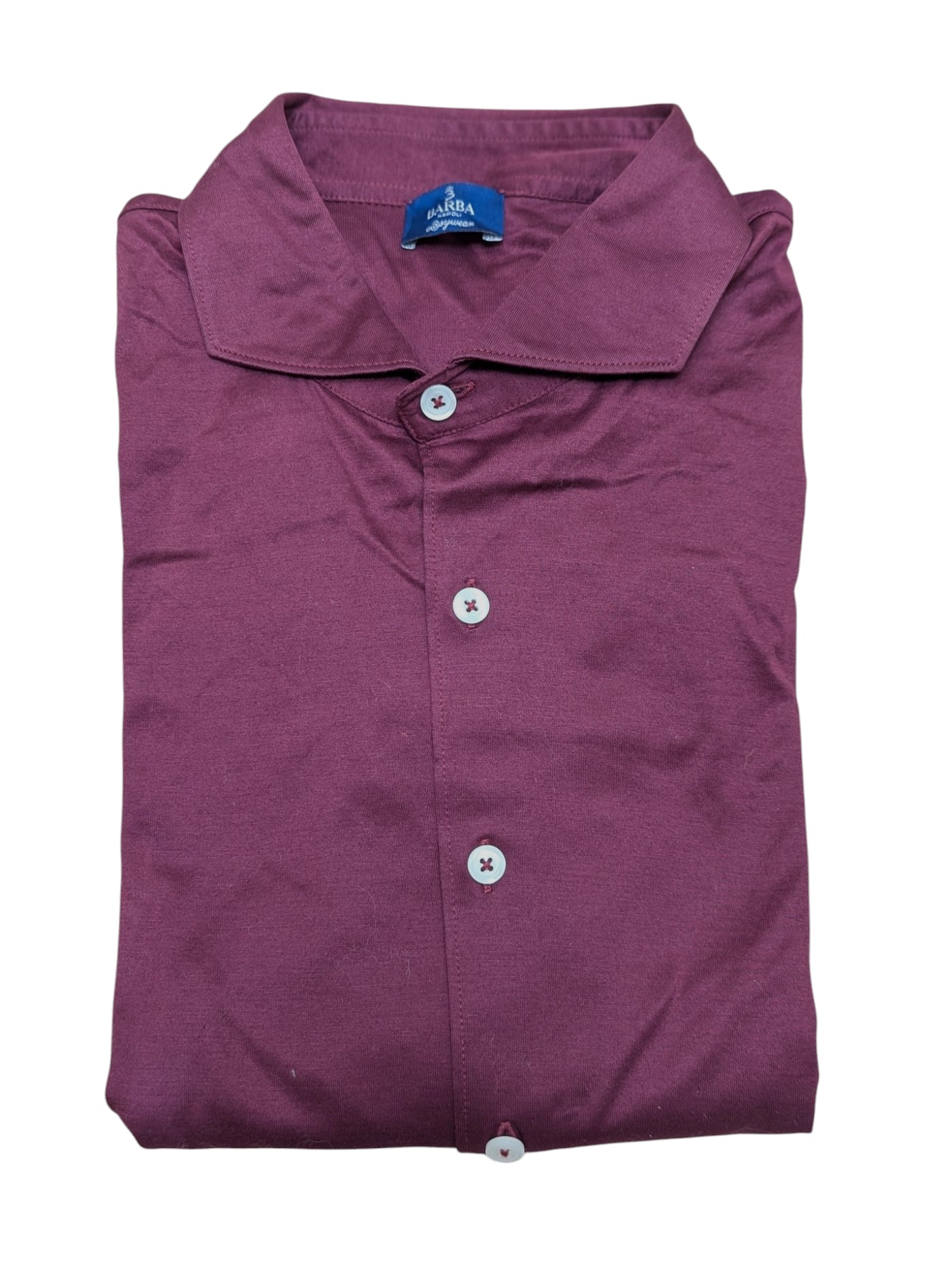 barba dress shirt BARBA Napoli Blue Twill Cotton Button-Down Dress Shirt EU 38 New US 15