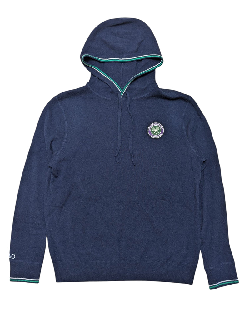 Ralph Lauren Wimbledon Hoodie Blue M Pure Cashmere
