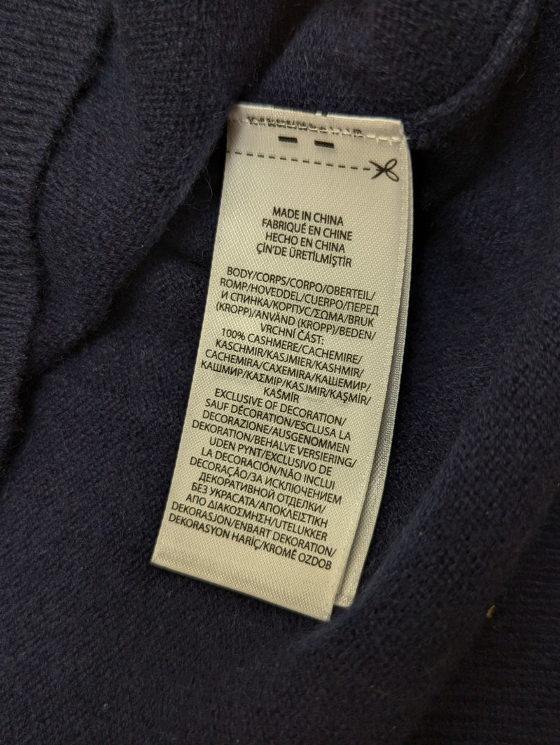 Ralph Lauren Wimbledon Hoodie Blue M Pure Cashmere