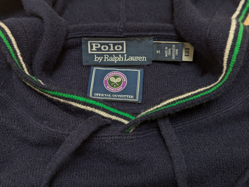 Ralph Lauren Wimbledon Hoodie Blue M Pure Cashmere