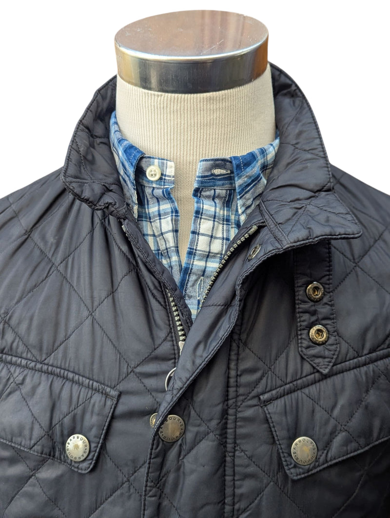 Barbour Jacket S Midnight Ariel Padded Quilt Polyester
