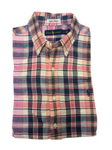 Ralph Lauren Shirt M Pink Multi-colored Plaid Madras Cotton
