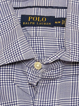 Ralph Lauren Shirt M Blue/White POW Plaid Cotton