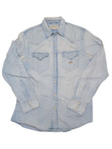 Ralph Lauren Western Shirt Bleached Blue Denim Cotton