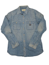 Ralph Lauren Shirt Rugged Blue Denim Cotton