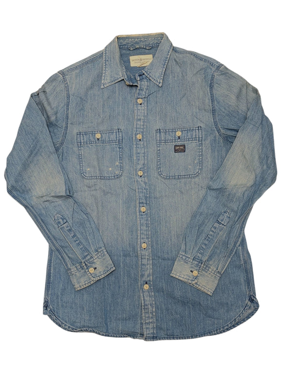 Ralph Lauren Shirt Rugged Blue Denim Cotton