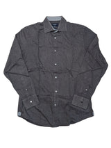 Hackett Shirt M Grey Herringbone Cotton