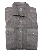 Eleventy Shirt M/40 SS Light Brown Linen