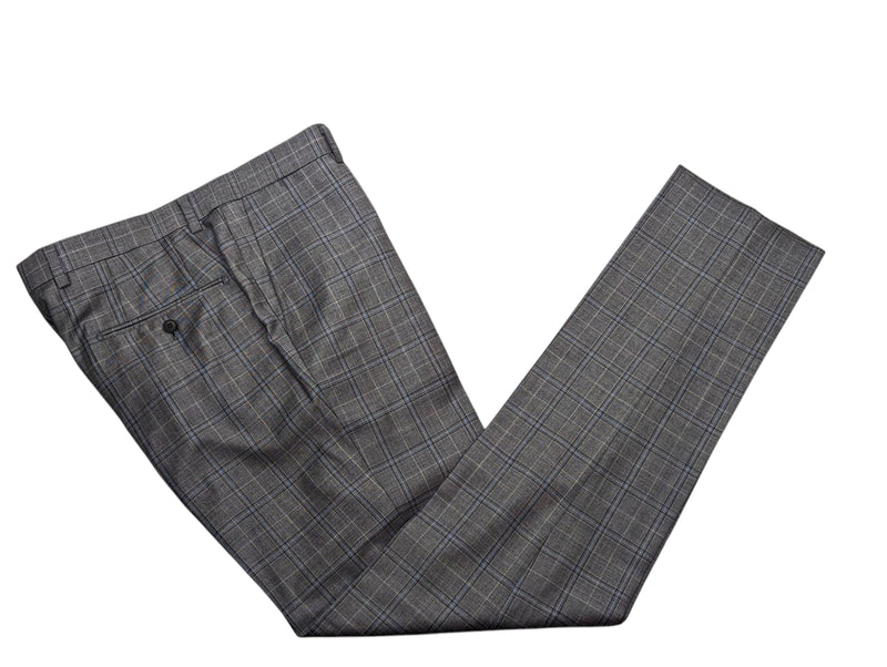 Benjamin Reda Suit Grey w/Blue Plaid Wool