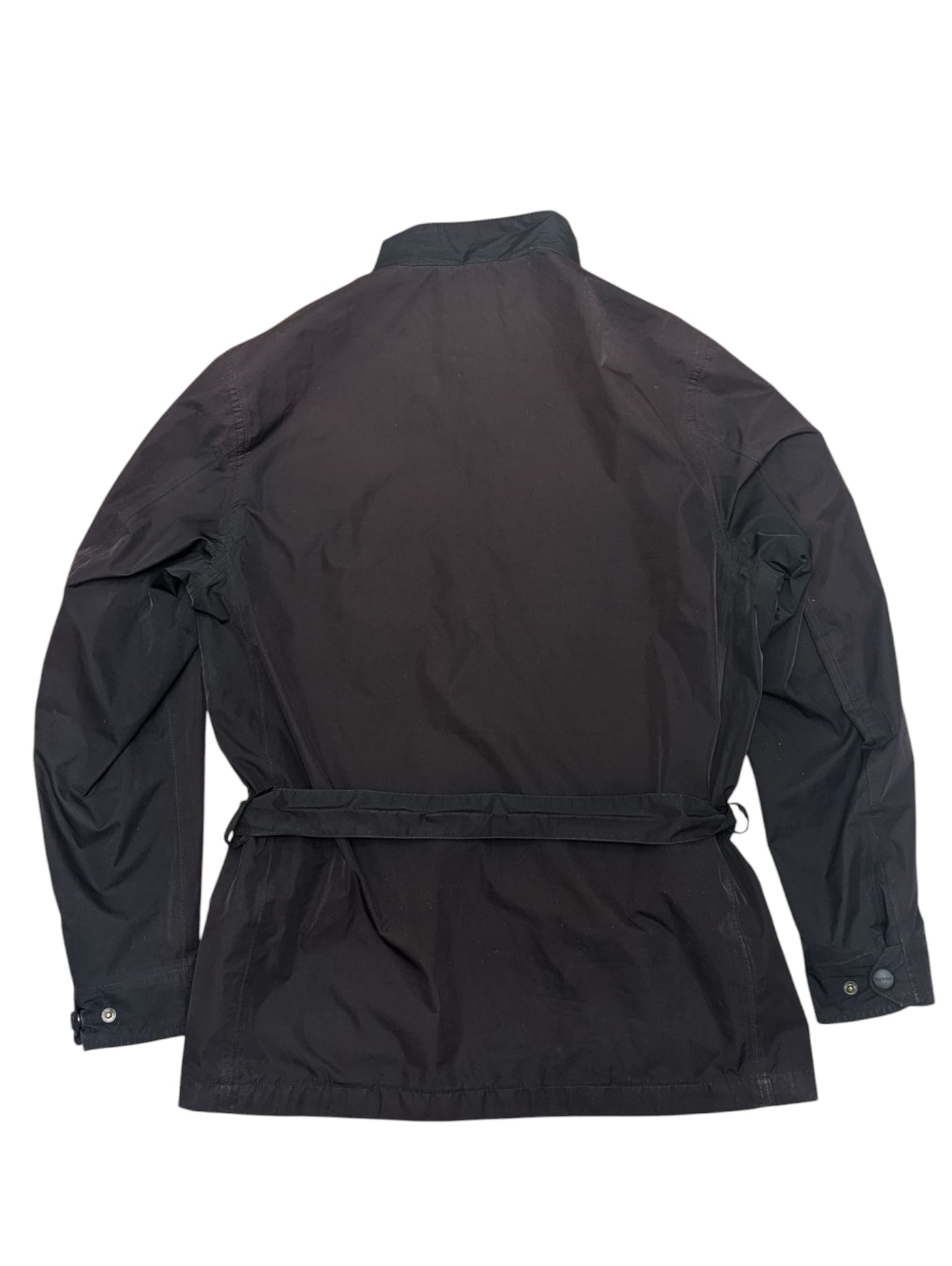 Barbour Belted Jacket M Black Featherweight Waterproof Polyester