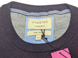 Chester Barrie Sweater M Navy Merino Wool