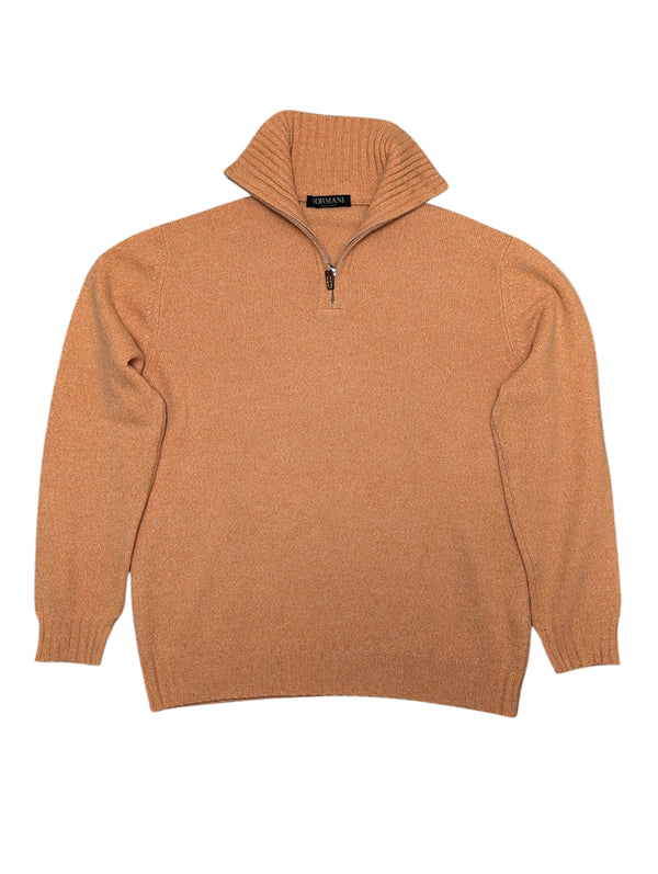 Sormani Half Zip Sweater M/50 Soft Orange Cashmere/Merino