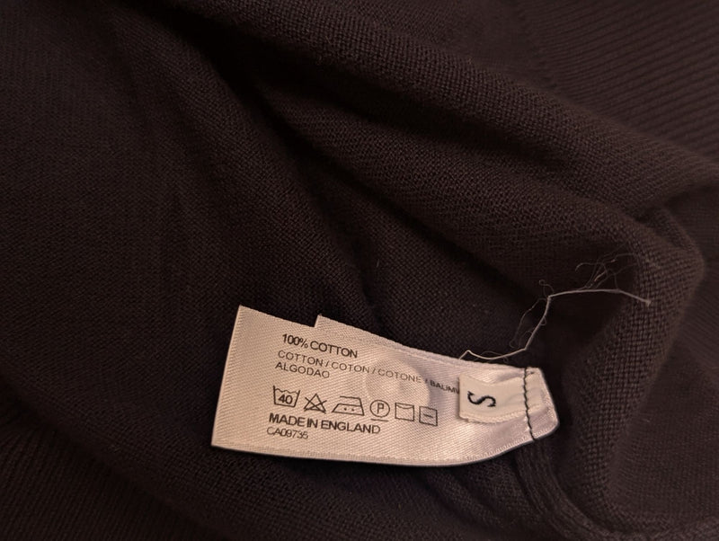 Chester Barrie Knit Polo S Black Cotton