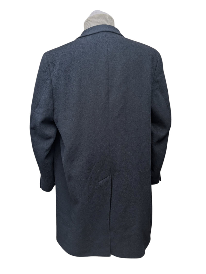 Vintage Aquascutum Coat 46R/48R Dark Navy Blue Wool