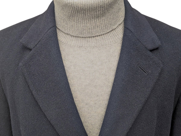 Vintage Aquascutum Coat 46R/48R Dark Navy Blue Wool