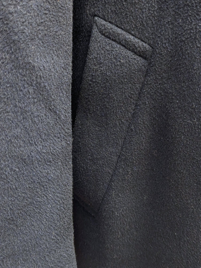 Vintage Aquascutum Coat 46R/48R Dark Navy Blue Wool
